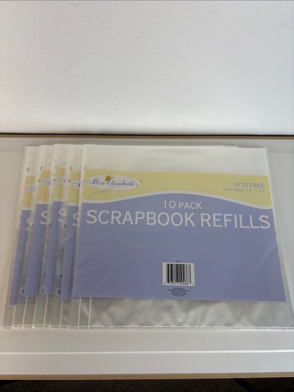 Scrapbook Refill Clear Pages - 10 Pack Lot of 5